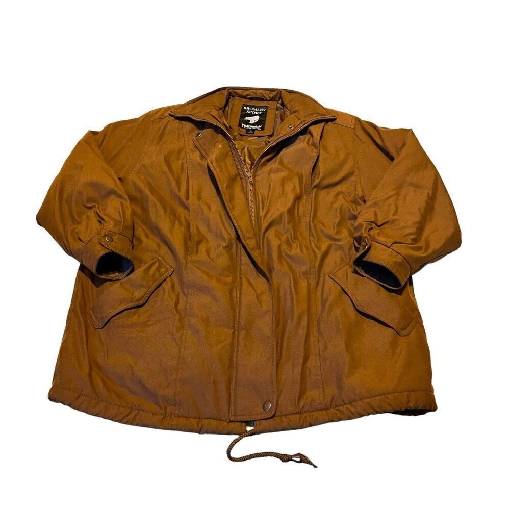 Bromley Sport Brown Thermoloft Women's Isulated Jacket Coat Size Large L VTG